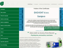 Tablet Screenshot of ekovent.ba